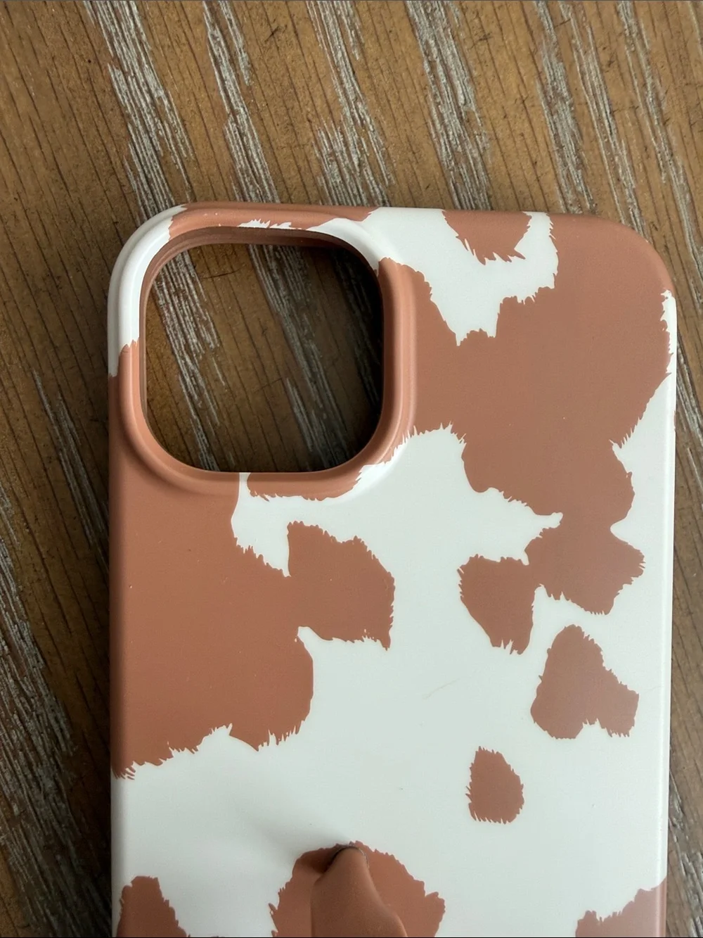 Loopy Case Brown and White Cow Print iPhone Case with Loopy Strap